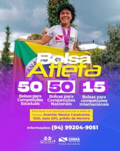 Inscrições para Bolsa Atleta estão abertas em Canaã dos Carajás; saiba mais.