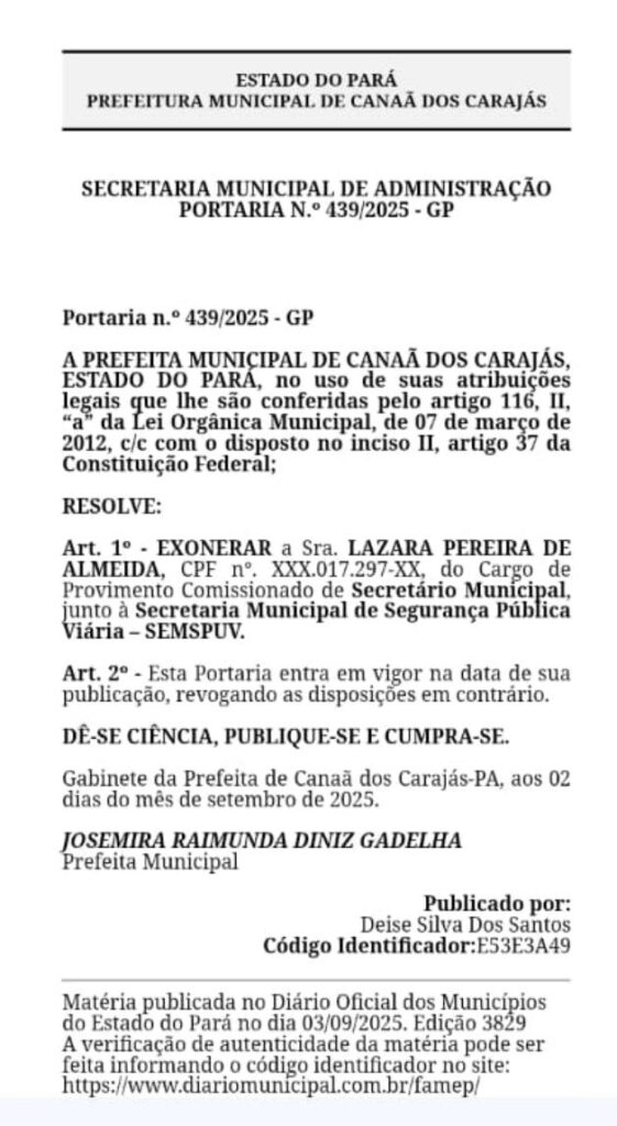 Portaria nº 439/2025-GP